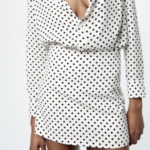 Zara zw collection dotted mini skirt